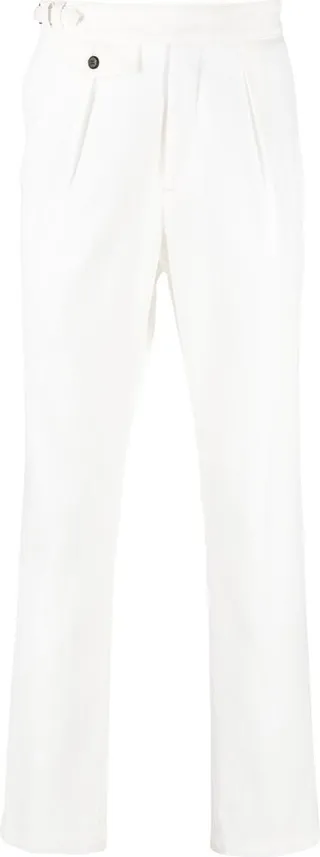 Mid-Rise Straight-Leg Trousers