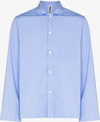 Blue Striped Pajama Shirt