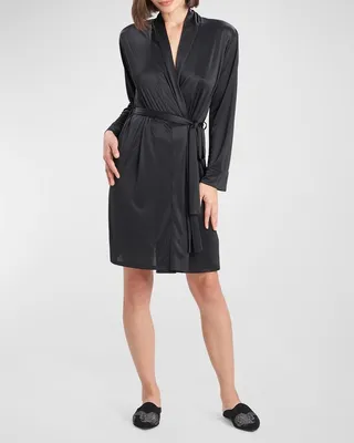 Aphrodite Short Shawl-Collar Robe