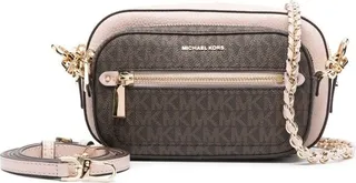 Brown Jet Set Camera Crossbody Bag In Leather Woman