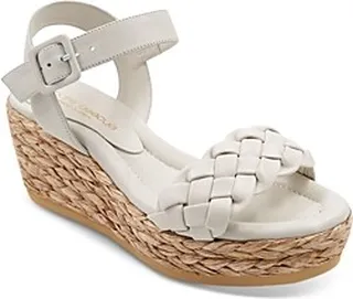 Andre Assous Women's Cecilia Braided Strap Espadrille Wedge Heel Platform Sandals