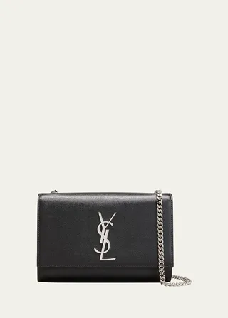 Kate Small Grain De Poudre Shoulder Bag on Chain