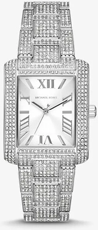 Oversized Emery Pavé Silver-Tone Watch