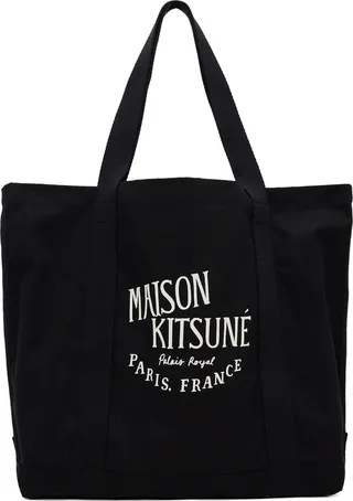 Maison Kitsuné Black Olympia Le-Tan Palais Royal Tote