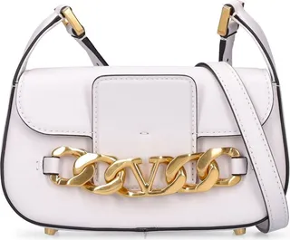 Small V Logo Chain leather shoulder bag