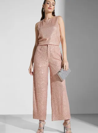 Sequined Flared Pants
