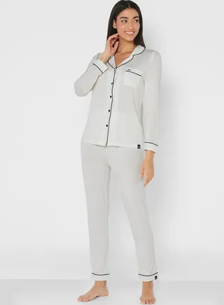 Button Down Shirt & Pyjama Set