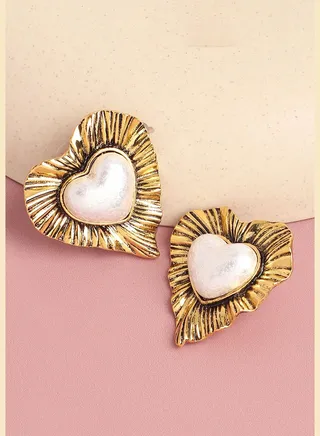 Gold Plated Designer Stone Casual Stud For Women