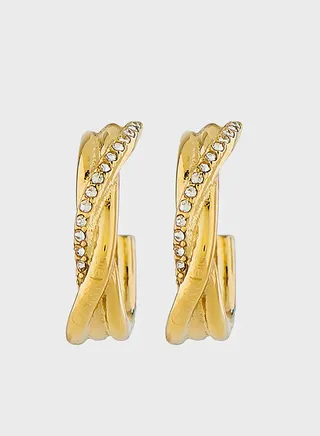 Cross Simple Hoop Earrings