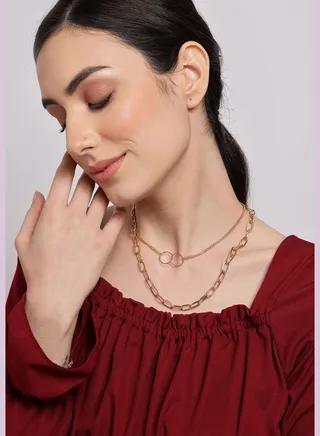 Pack of 2 Gold Plated Designer chain
