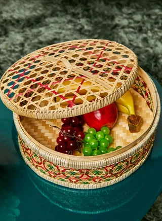 Medium Razia Box with Lid - Red