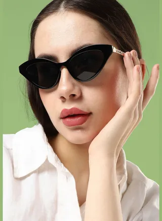 Polarized Polycarbonate Full Rim Cat Eye Sunglass For Women