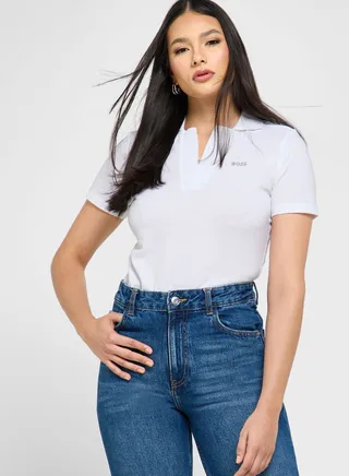 Polo Neck Logo T-Shirt