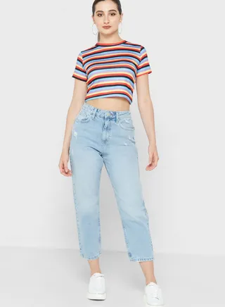 High Waist Straight Jeans
