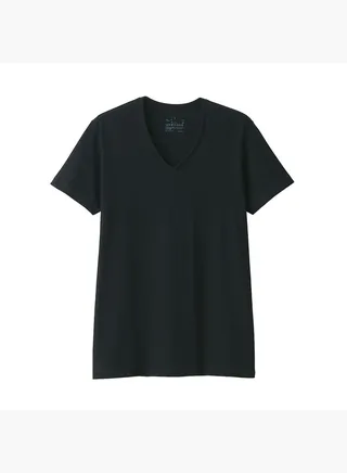 Side Seamless Jersey V Neck T-Shirt