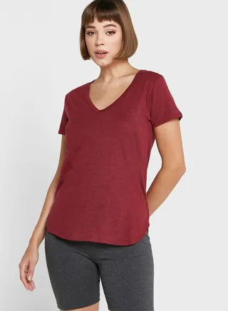 Drapey V Neck Tee