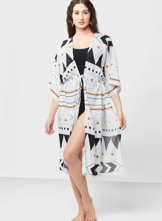 Aztec Print Kimono