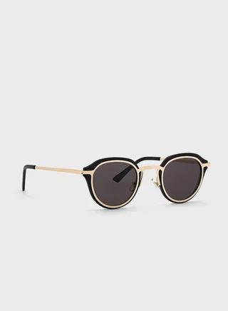 Round Lens External Frame Sunglasses