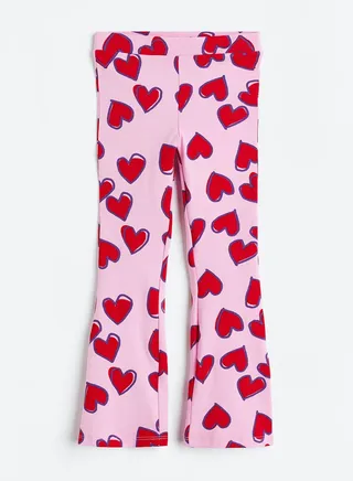 Kids Heart Flared Leggings