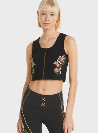 Frida Kahlo Crop Bra