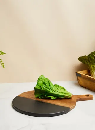 Wood And Marble Round Board