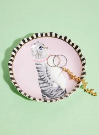 Yvonne Ellen Fluted Trinket Dish - Cat