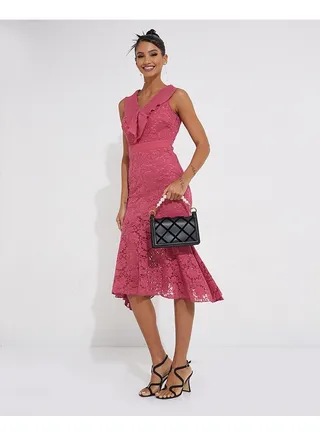 Little Mistress Rose Lace Midaxi