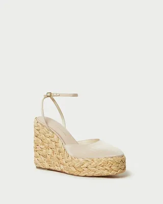 Tallulah Cream Espadrille Wedge