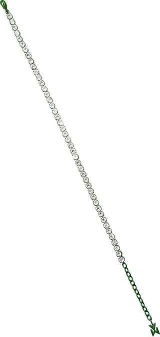 Women's Chrome Crystal Tennis Anklet