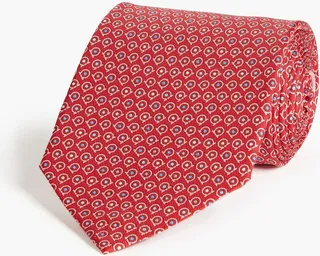 Printed silk-twill tie