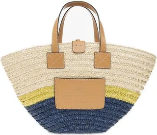 Color-block Logo Patch Shopper Bag