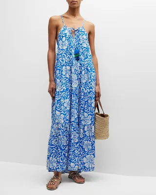 Hibiscus Tiered Maxi Dress