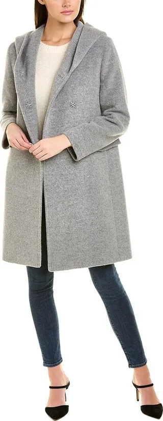 Cinzia Rocca Icons Hooded Wool & Alpaca-Blend Coat