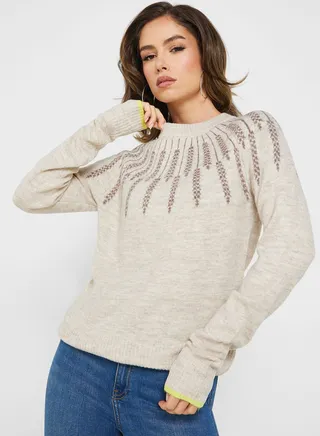 High Neck Knitted Sweater