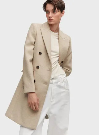 Button Detail Coat
