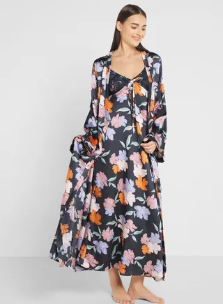 Night Slip Dress With Robe