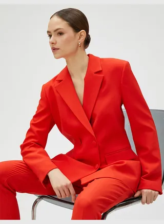 Pocket Detail Wrapped Blazer Jacket