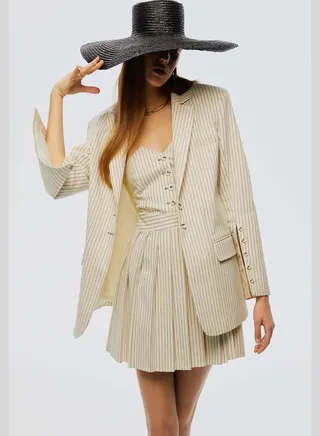 Striped Pocket Detail Jacket