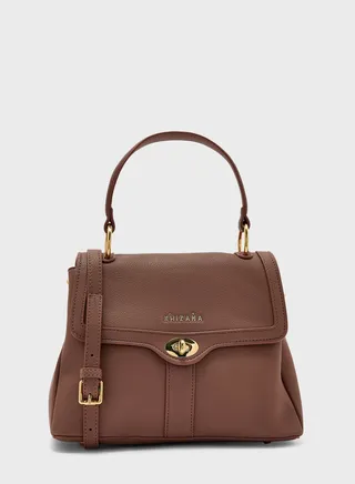 Decorative Clasp Satchel Bag
