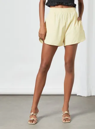 High Waist Shorts Yellow