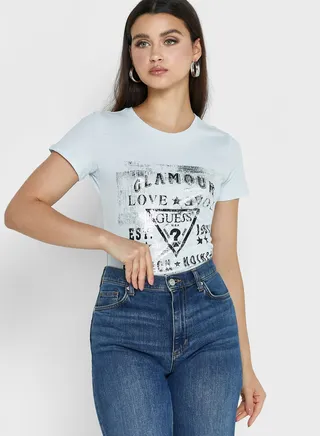 Crew Neck Printed T-Shirt