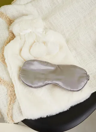 Faux Fur Hot Water Bottle & Eye Mask Gift Set