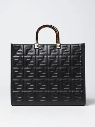 Sunshine Fendi leather bag with embossed logo