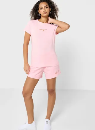 High Waist Logo Shorts
