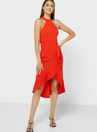 Ruffle Hem Detail Dress