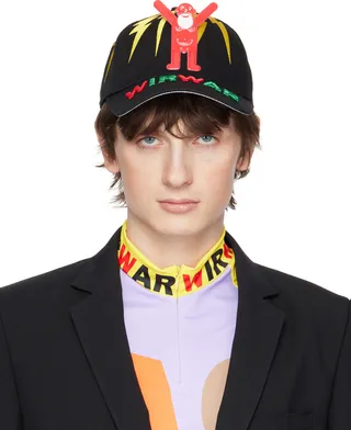 Walter Van Beirendonck Black 'WIRWAR' Cap