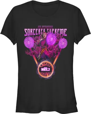 Junior's Marvel What if…? Sorcerer Supreme T-Shirt - Black - Large