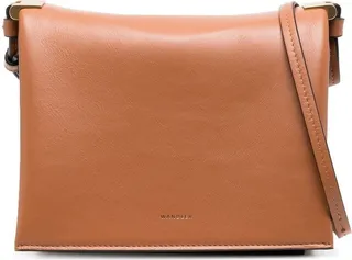 Brown Uma Box Leather Shoulder Bag