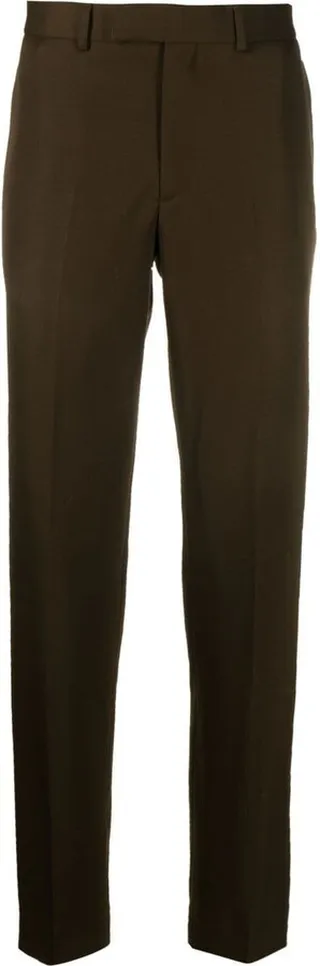 Virgin-Wool Straight-Leg Chinos