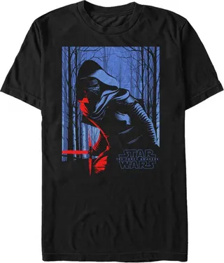 Men's Star Wars The Force Awakens Kylo Ren in the Woods T-Shirt - Black - X Large